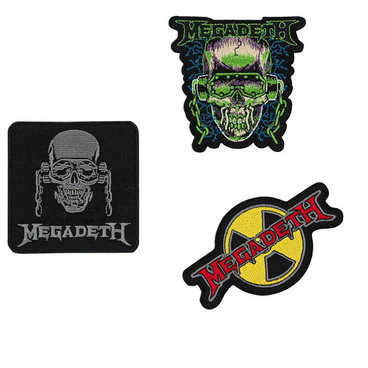Megadeth Set 3 Patch Nerdscape – Toppa in Poliestere da Cucire o Incollare Nerdscape
