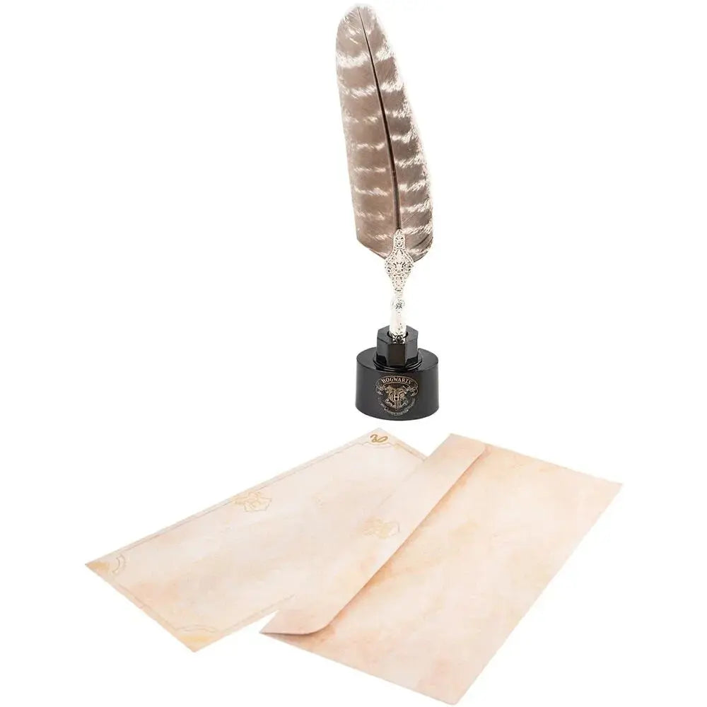 Harry Potter Penna Piuma con Carte Papiro e Supporto Inkwell - Figura da Collezione Nerdscape Nerdscape