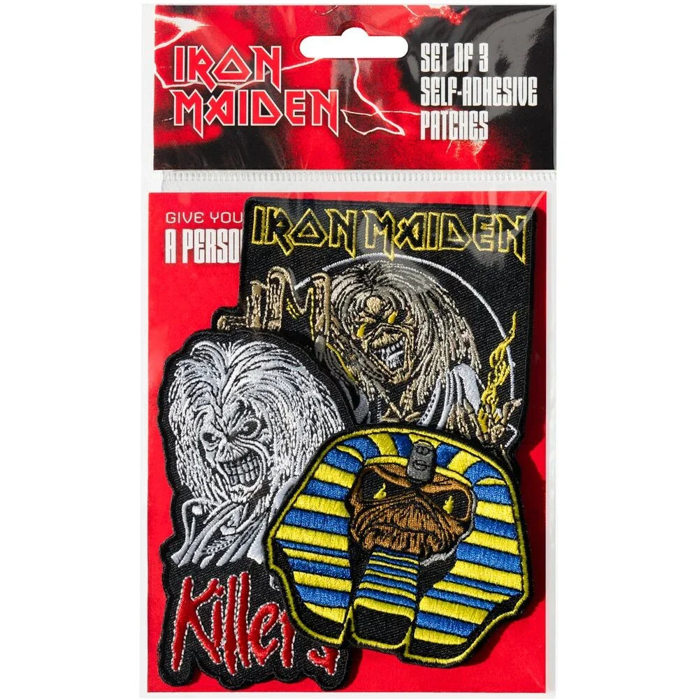 Iron Maiden Set 3 Patch Ufficiali Nerdscape – Personalizza il Tuo Stile Rock Nerdscape