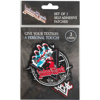 Judas Priest Set 3 Patch Collezione Nerdscape - Toppa da Cucire o Incollare, 7-13 cm Nerdscape