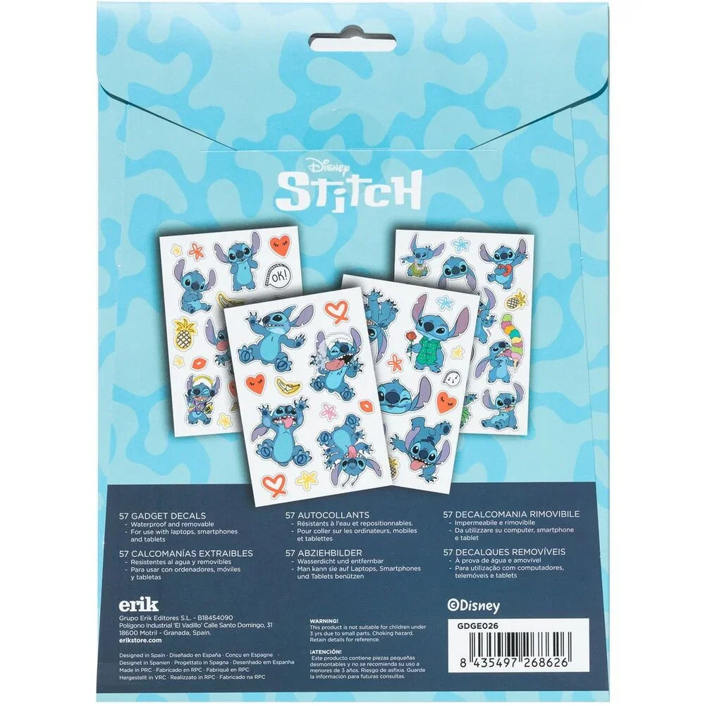 Nerdscape Adesivi Riutilizzabili Stitch Disney – Set Impermeabile e Colorato Nerdscape