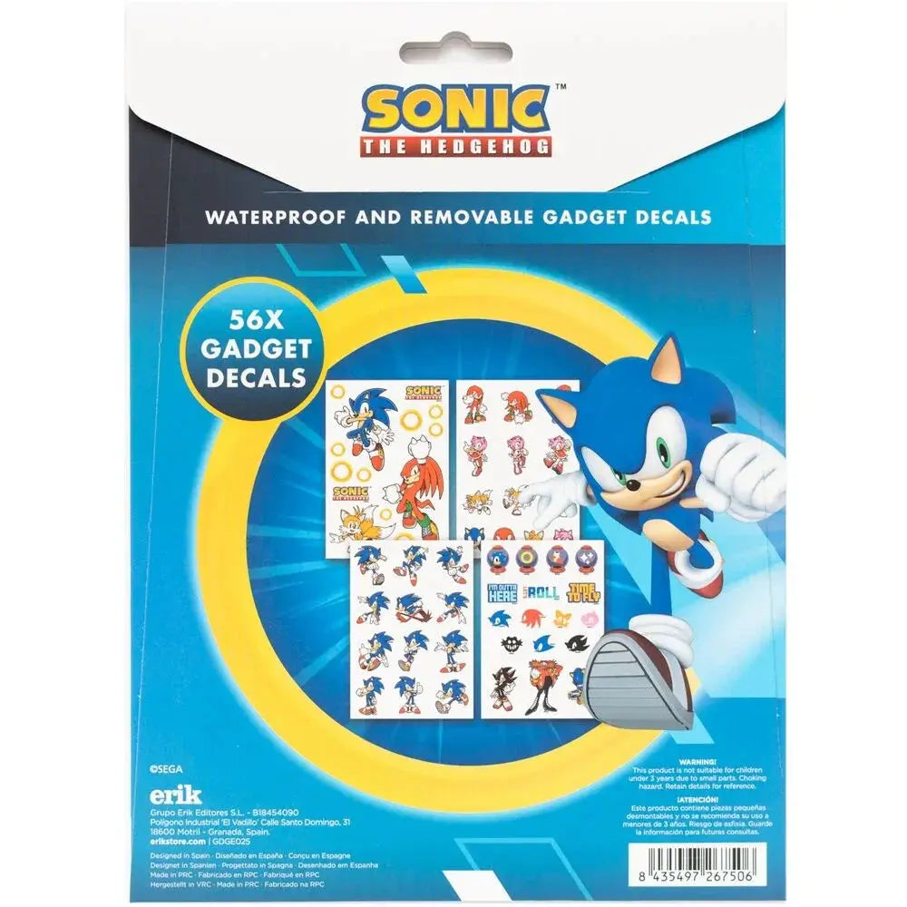 Sonic The Hedgehog reusable sticker set Nerdscape
