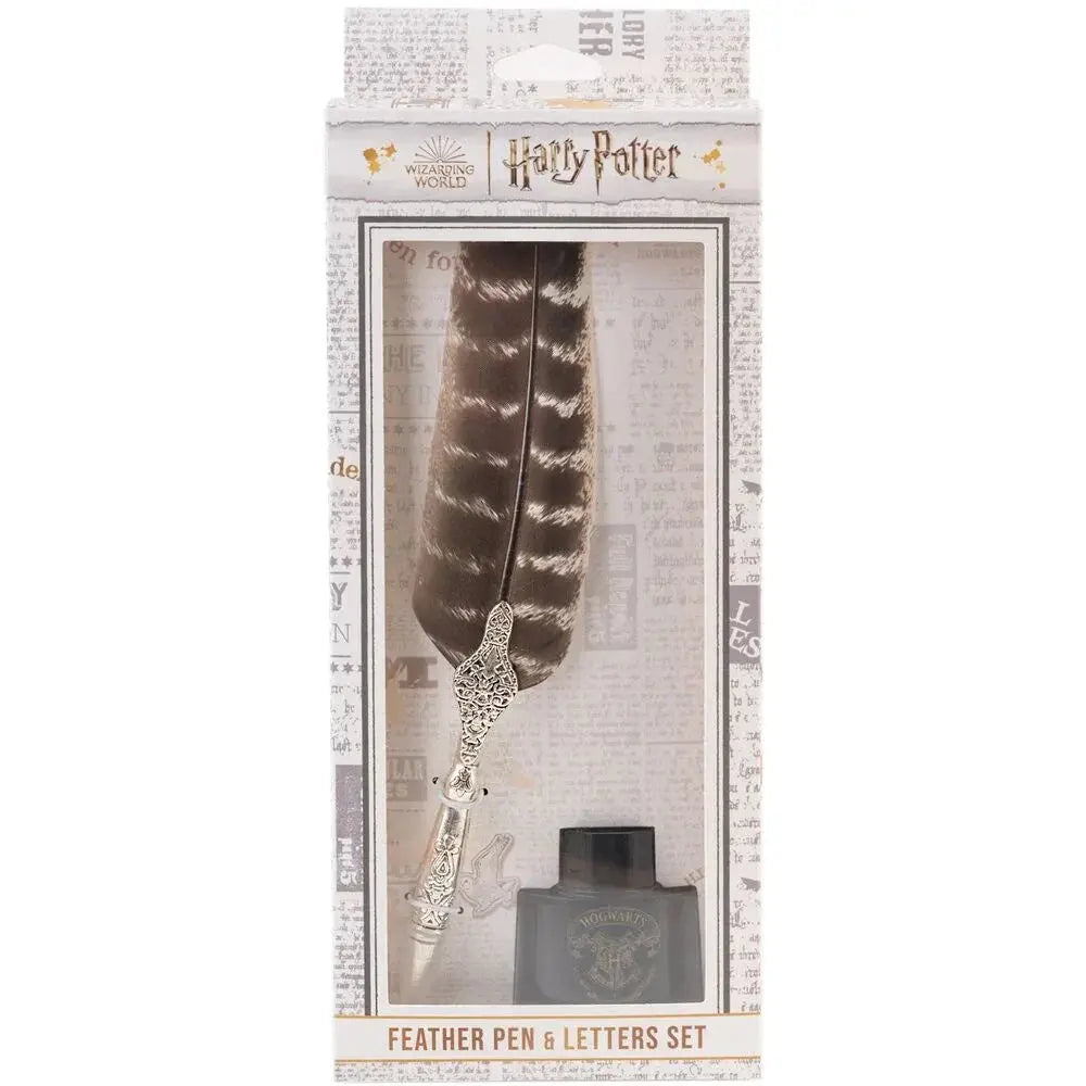 Harry Potter Penna Piuma con Carte Papiro e Supporto Inkwell - Figura da Collezione Nerdscape Nerdscape