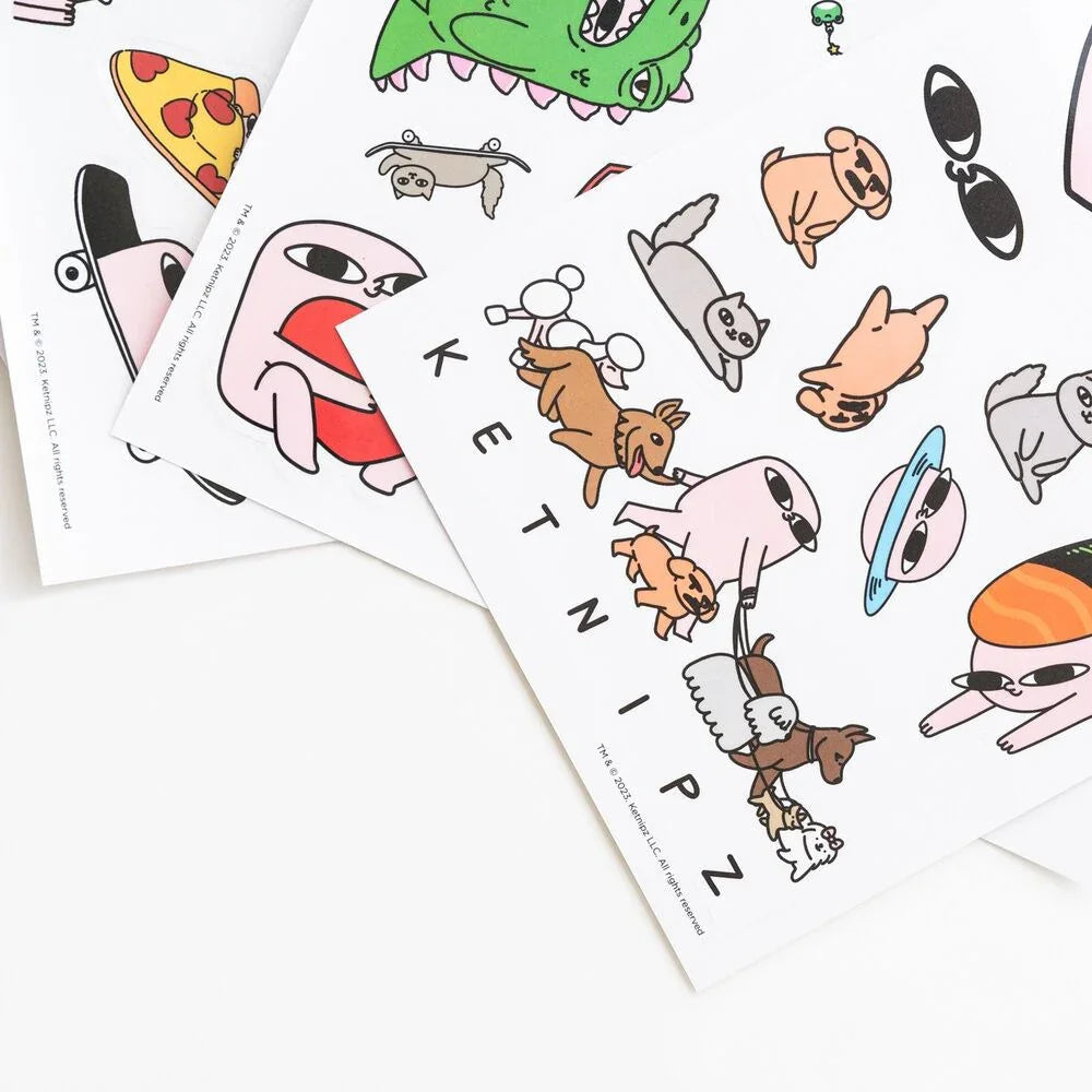 Ketnipz reusable sticker set Nerdscape