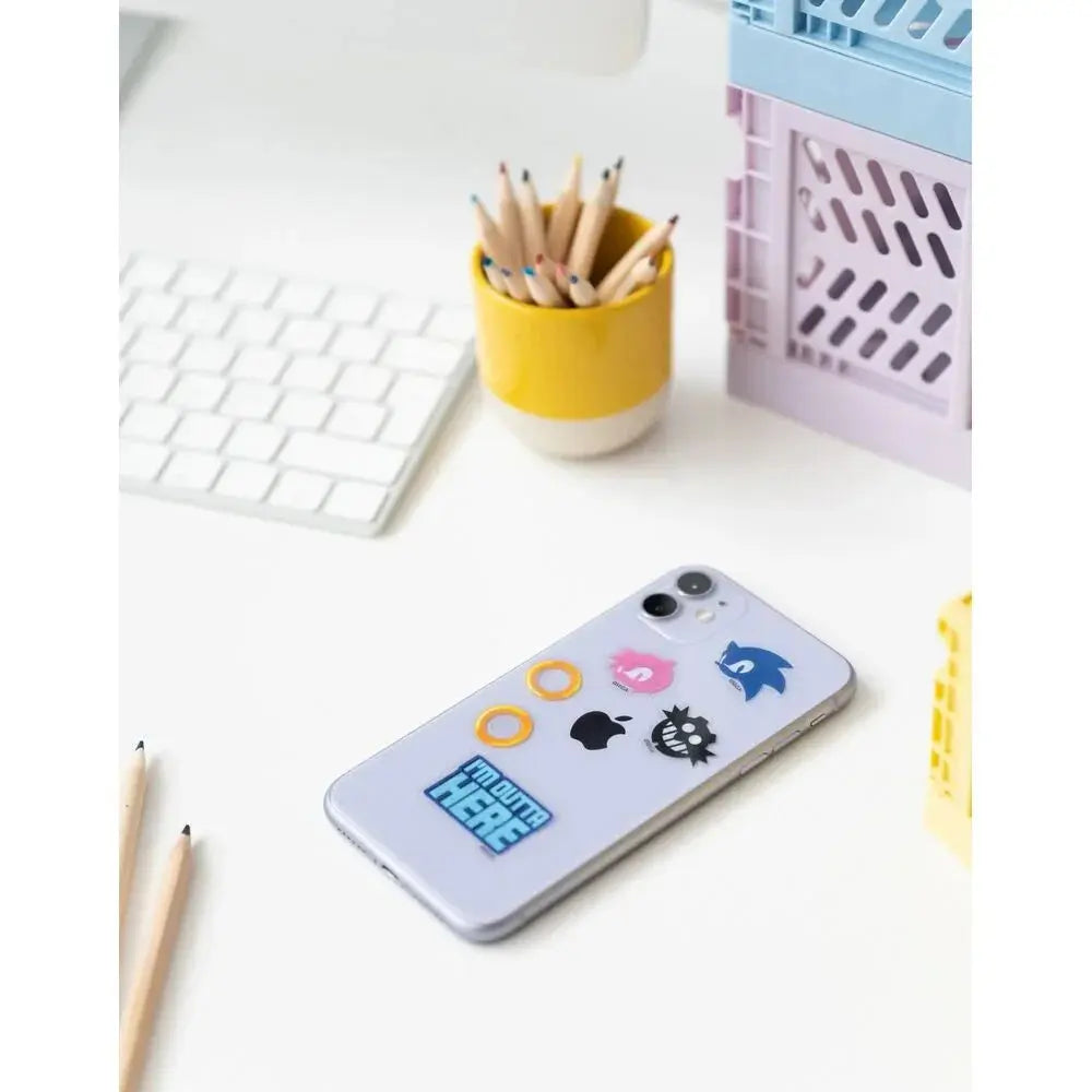 Sonic The Hedgehog reusable sticker set Nerdscape