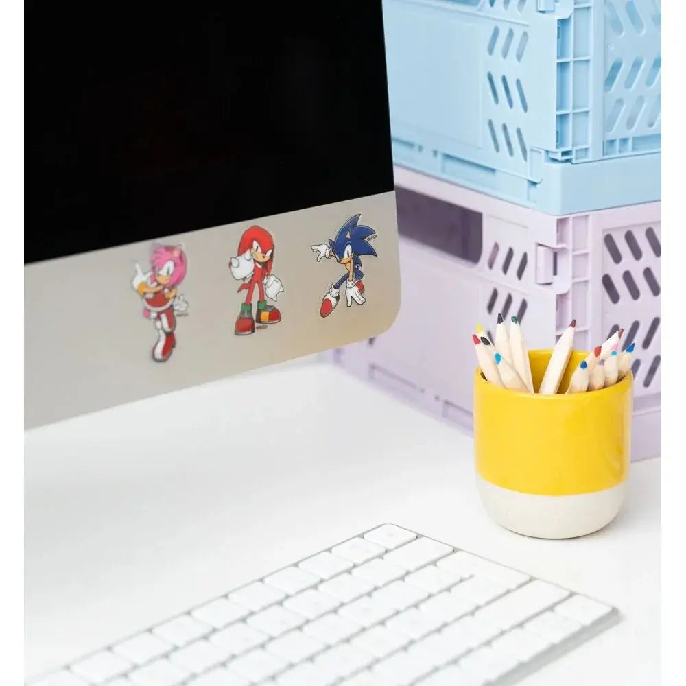 Sonic The Hedgehog reusable sticker set Nerdscape