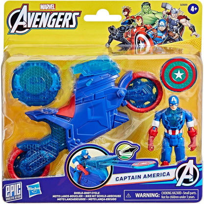 Marvel Avengers Captain America Figura da Collezione con Motorbike Shield Thrower - Nerdscape Nerdscape