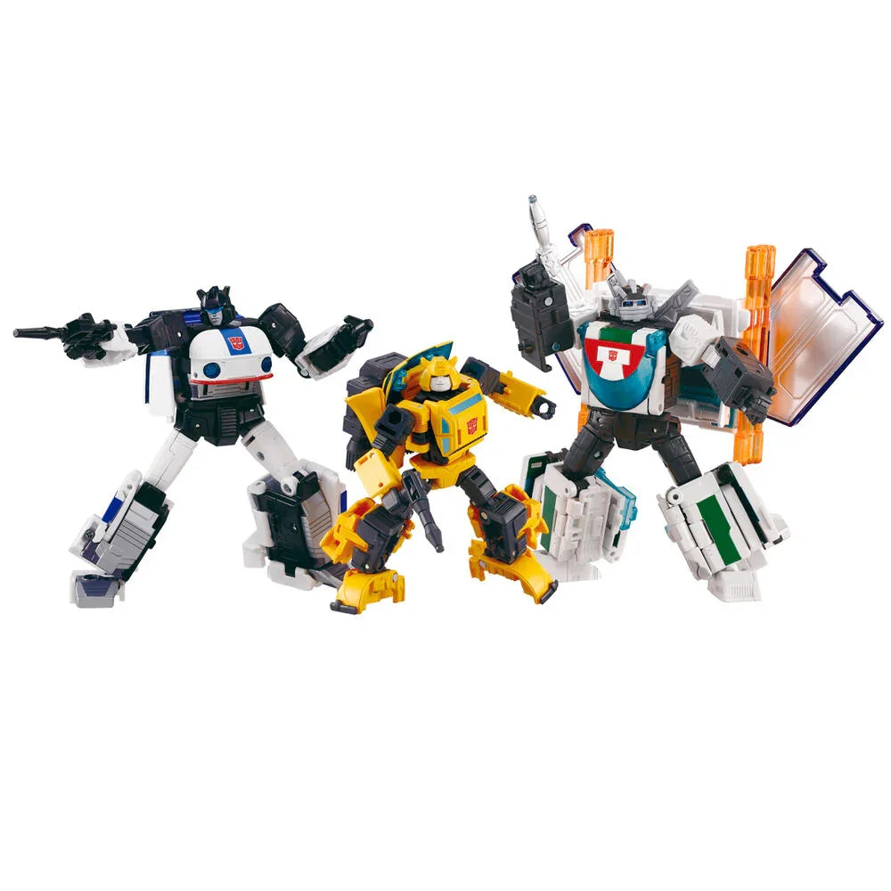 Transformers Origin Jazz, Wheeljack e Bumblebee 1980s Animated Series - Figura da Collezione - Nerdscape Nerdscape
