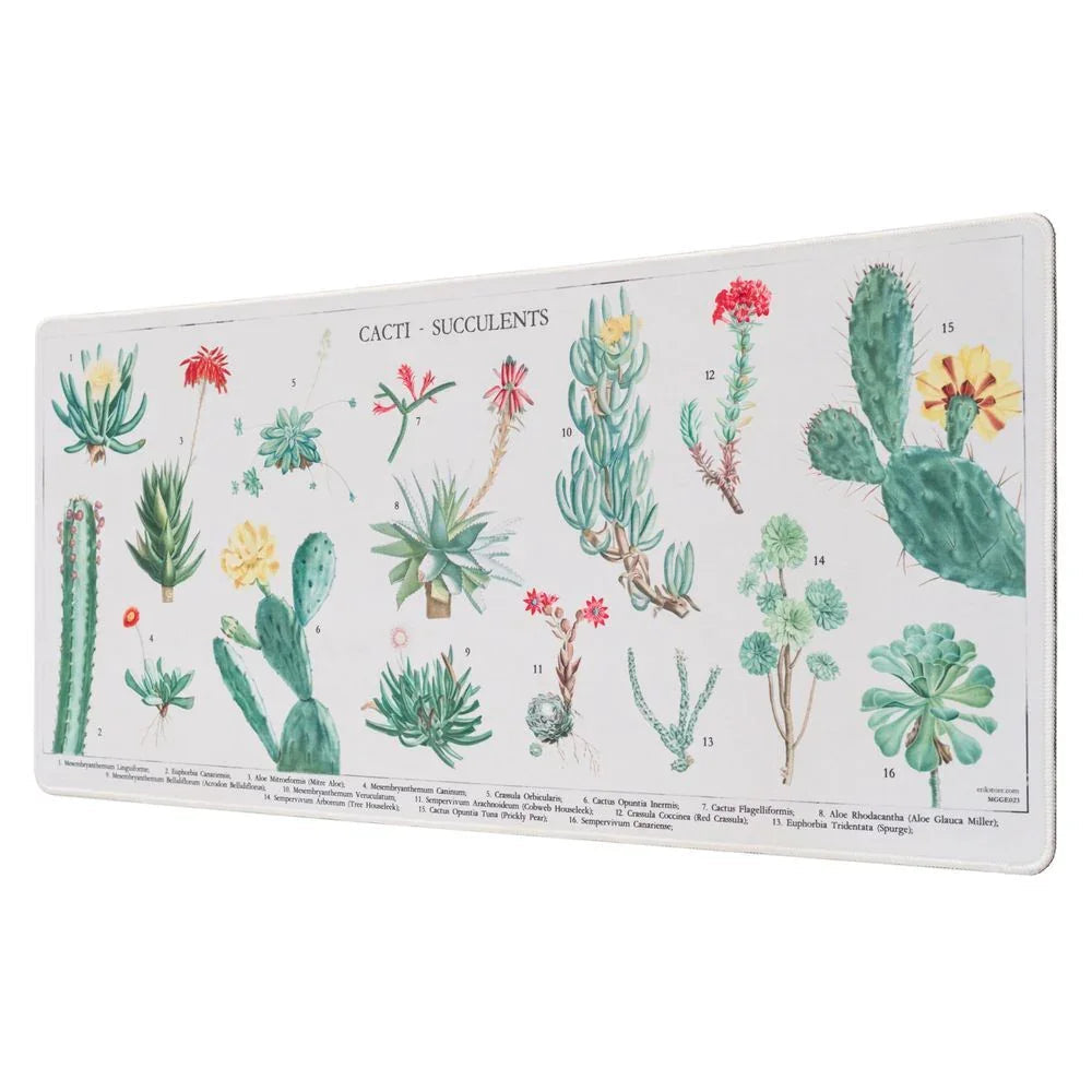 Nerdscape Botanical Cacti Gaming Desk Mat 80x35cm – Waterproof, Anti-Slip Collector’s Figure Nerdscape