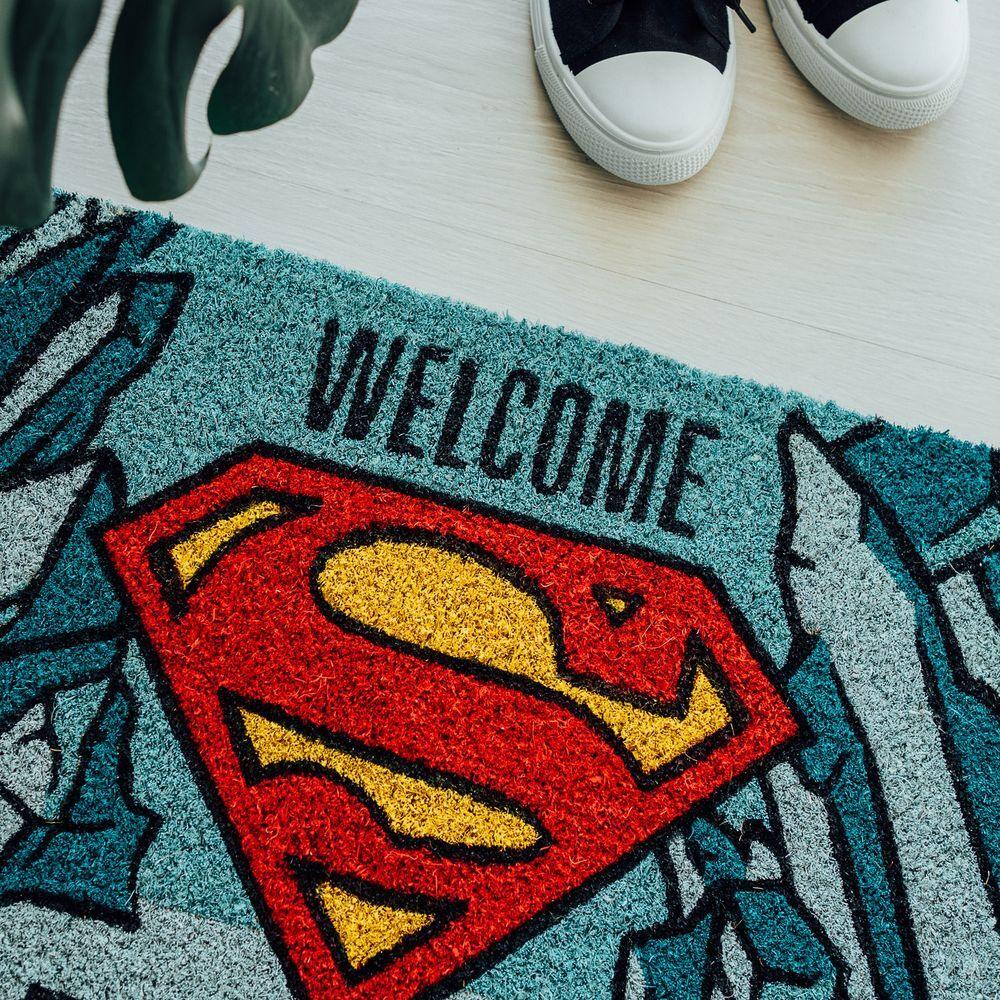 DC Comics Superman Doormat 60x40cm in Coconut Fibre with Anti-Slip PVC Base - Nerdscape Nerdscape