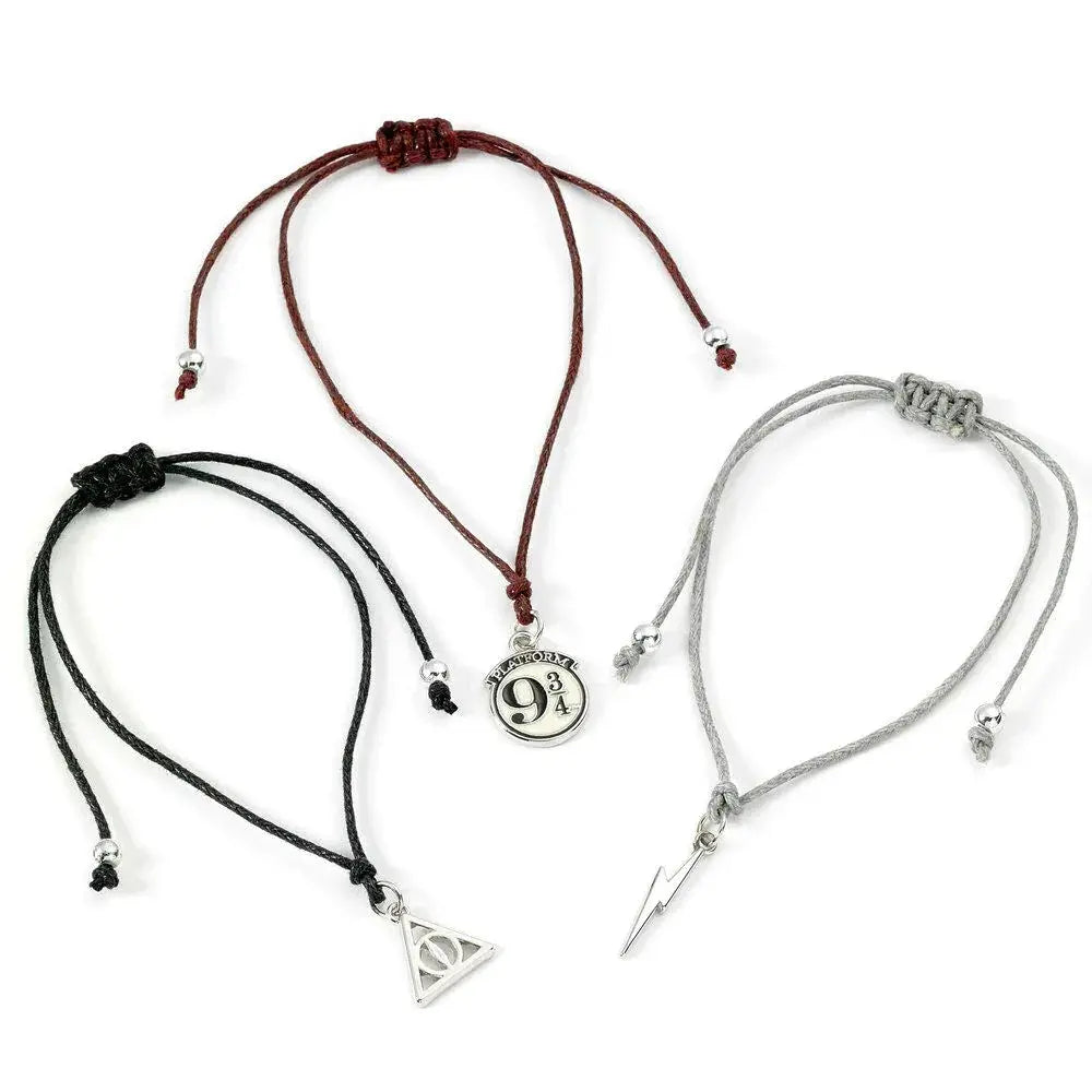 Harry Potter Deathly Hallows Friendship Set 3 Braccialetti - Nerdscape Nerdscape