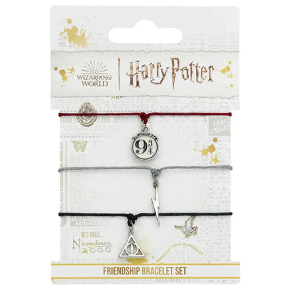 Harry Potter Deathly Hallows Friendship Set 3 Braccialetti - Nerdscape Nerdscape