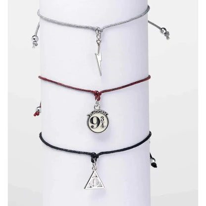 Harry Potter Deathly Hallows Friendship Set 3 Braccialetti - Nerdscape Nerdscape