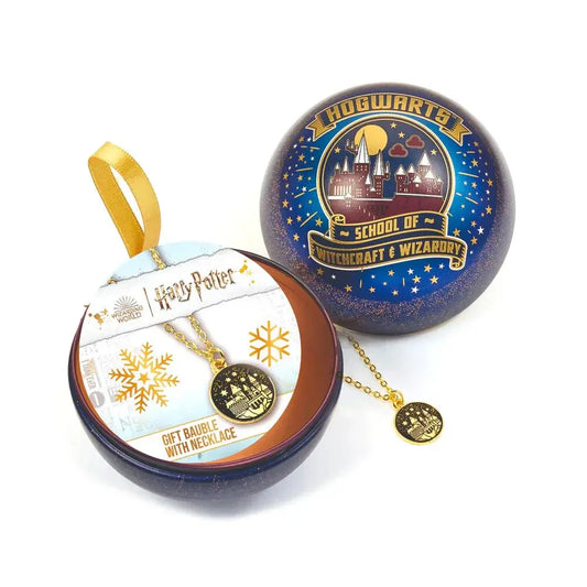 Harry Potter Hogwarts Castle Christmas Ball con Collana - Figura da Collezione - Nerdscape Nerdscape