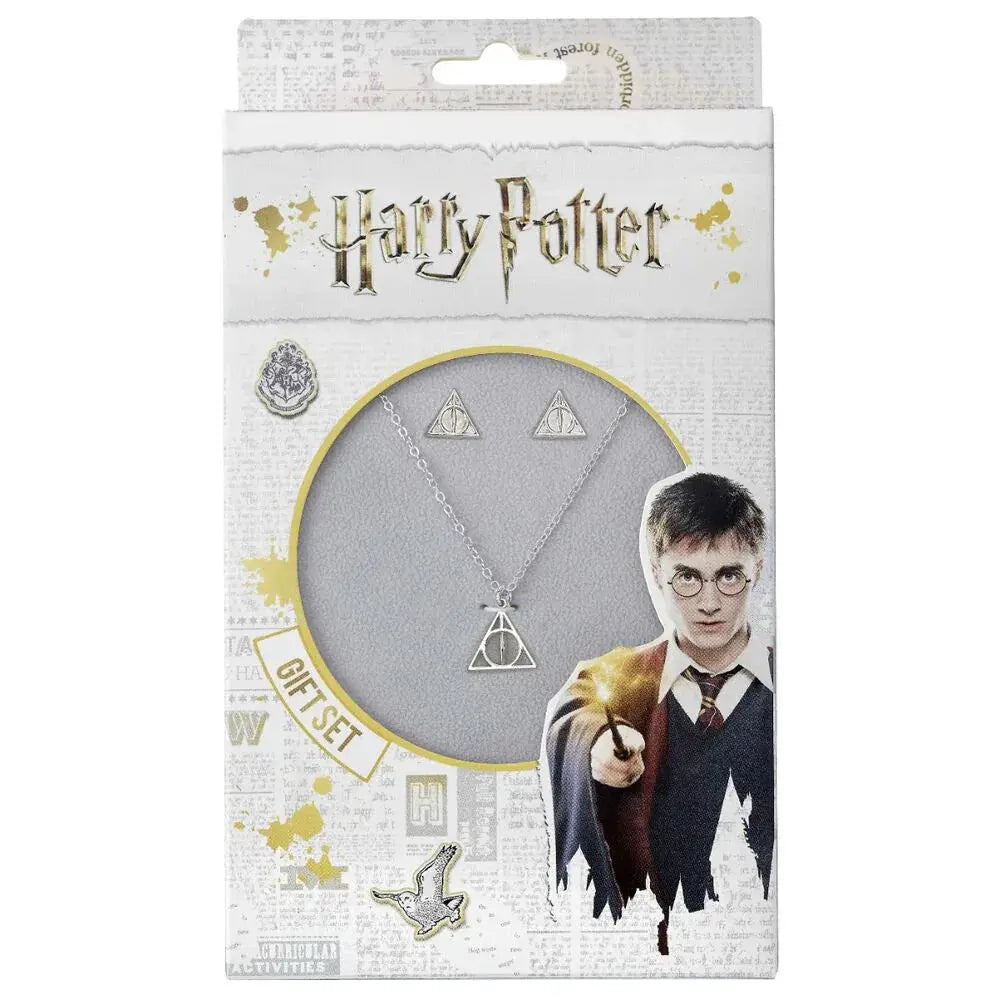 Harry Potter Deathly Hallows - Set Collana e Orecchini da Collezione - Nerdscape Nerdscape