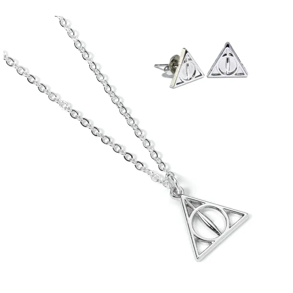 Harry Potter Deathly Hallows - Set Collana e Orecchini da Collezione - Nerdscape Nerdscape