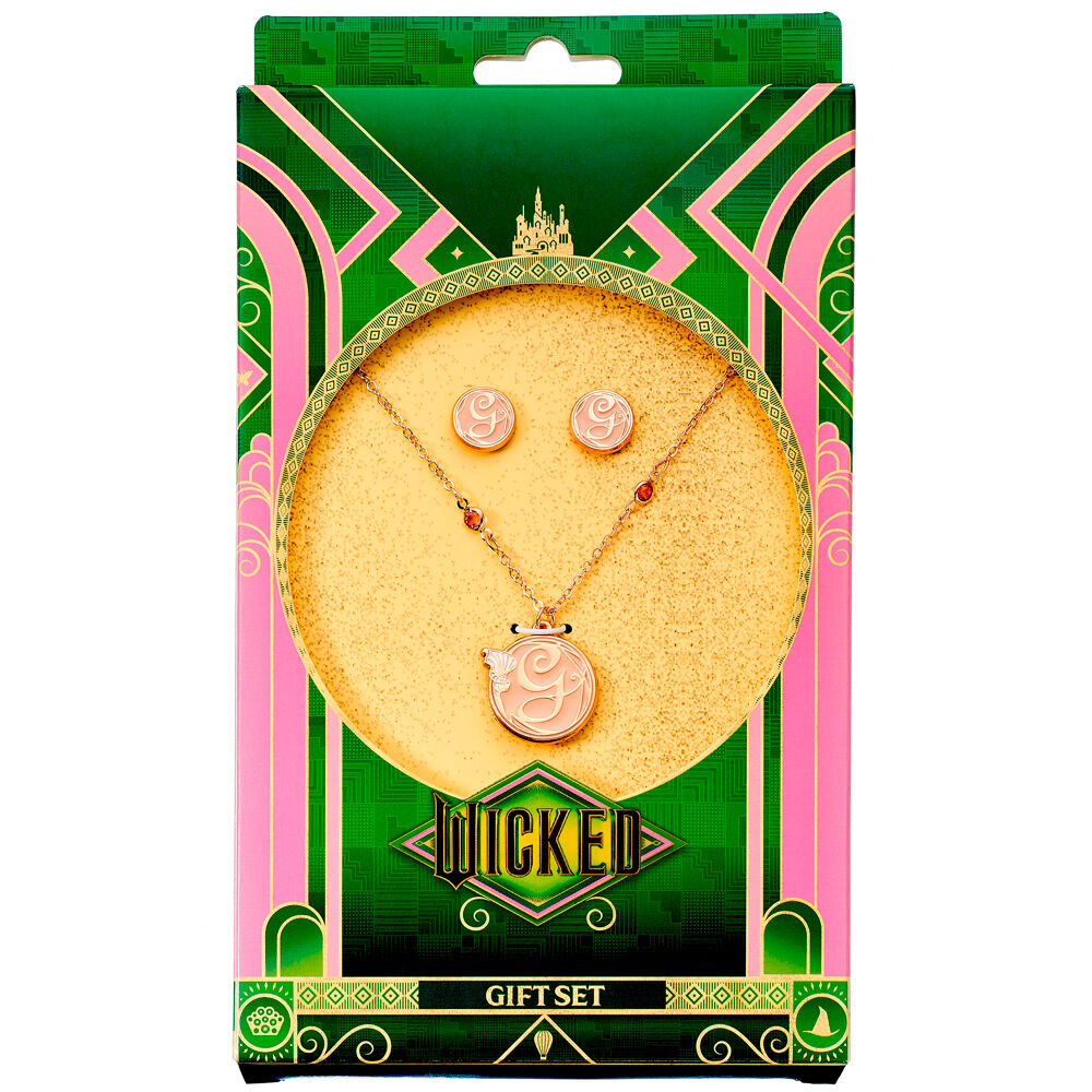 Wicked Glinda necklace + earrings set Nerdscape