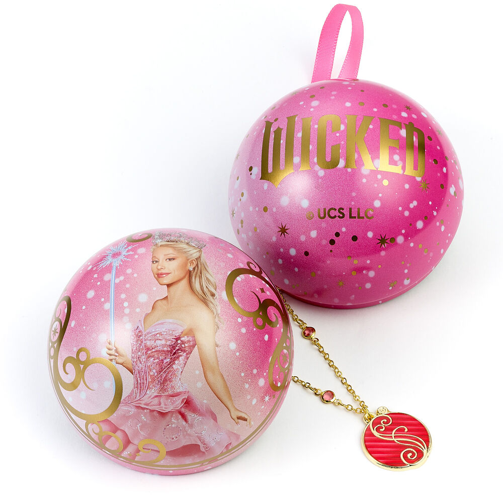 Wicked Glinda necklace + christmas ball Nerdscape