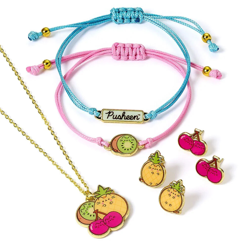 Pusheen Set Necklace + bracelets + earrings Nerdscape