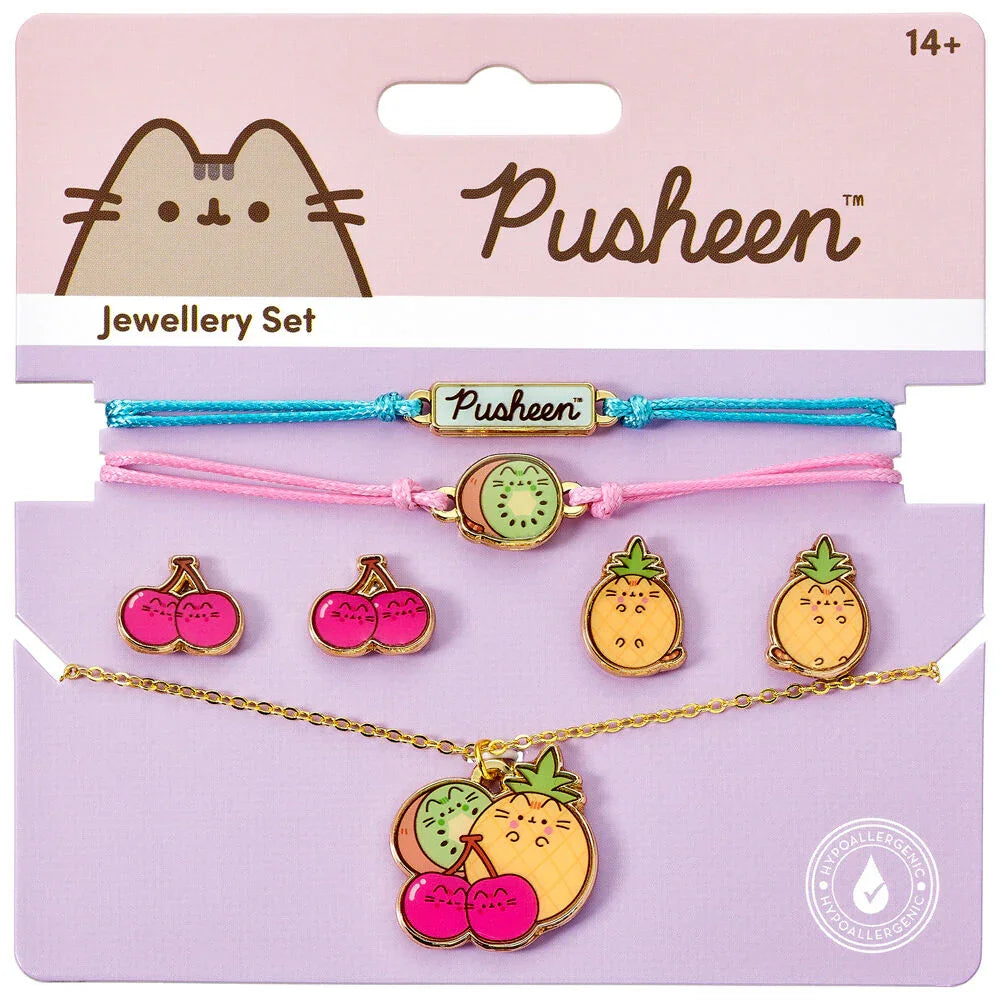 Pusheen Set Necklace + bracelets + earrings Nerdscape