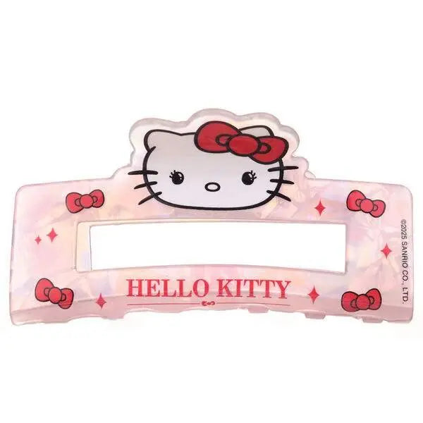 Cornice targa auto rosa con design Hello Kitty e fiocchi rossi, prodotto Nerdscape
