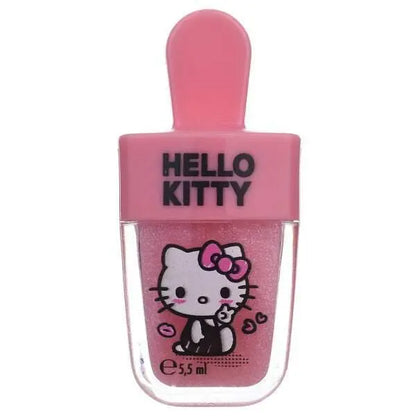 Gloss labbra rosa Hello Kitty con personaggio rosa, prodotto cosmetico Nerdscape