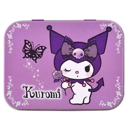 Hello Kitty Kuromi metal band-aid box with 24 pieces