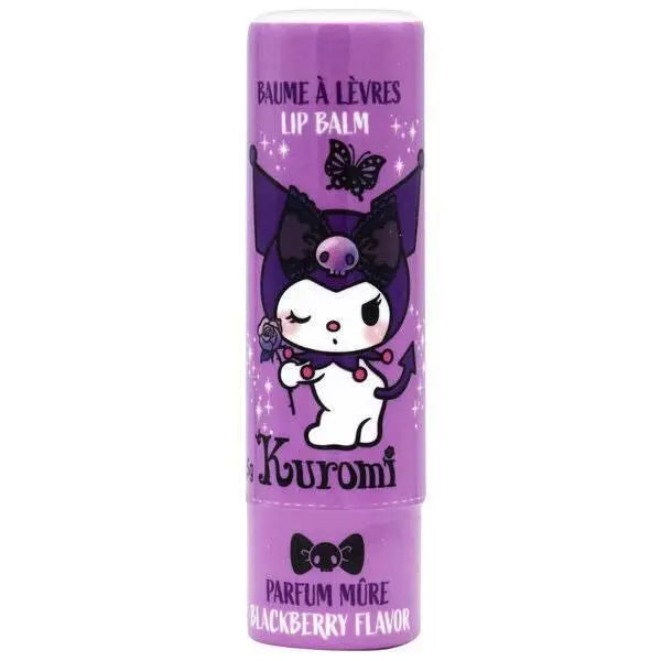 Balsamo labbra Kuromi viola con profumo mora, design nerd kawaii, offerta Nerdscape.