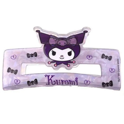 Fermaglio per capelli Kuromi viola Sanrio con decorazioni fiocchi, accessorio kawaii Nerdscape