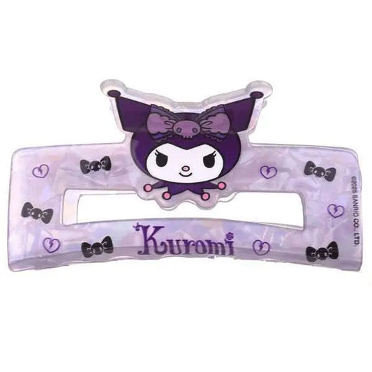 Fermaglio per capelli Kuromi viola Sanrio con decorazioni fiocchi, accessorio kawaii Nerdscape