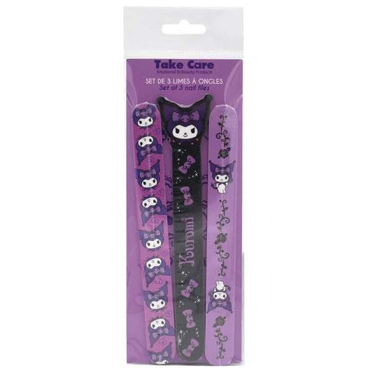 Set di 3 lime per unghie Kuromi viola e nere, accessori nail art Nerdscape