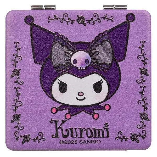 Scatola viola decorata con Kuromi Sanrio, design kawaii, prodotto accessorio da Nerdscape.