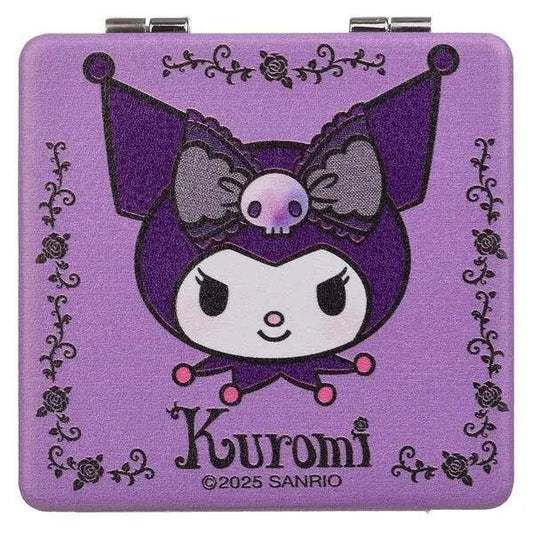 Scatola viola decorata con Kuromi Sanrio, design kawaii, prodotto accessorio da Nerdscape.
