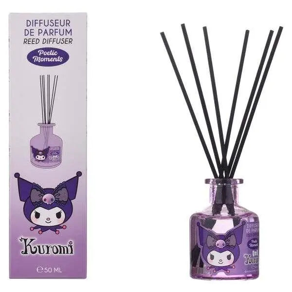Diffusore di profumo Kuromi viola con scatola, accessorio nerd su Nerdscape.