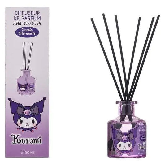 Diffusore di profumo Kuromi viola con scatola, accessorio nerd su Nerdscape.