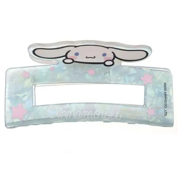 Fermaglio per capelli Cinnamoroll Sanrio, azzurro perlato con stelle rosa, Nerdscape