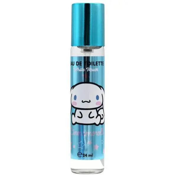 Profumo Eau de Toilette Cinnamoroll 24ml con tappo azzurro e grafica kawaii, Nerdscape