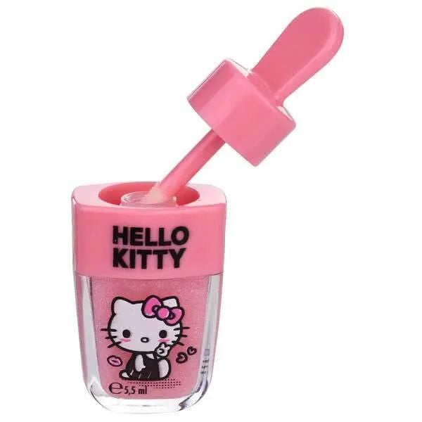 Smalto rosa Hello Kitty glitter con tappo e pennello rosa, prodotto Nerdscape