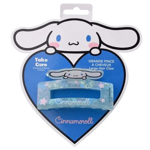 Fermaglio per capelli azzurro Cinnamoroll su confezione cuore blu, accessori Nerdscape