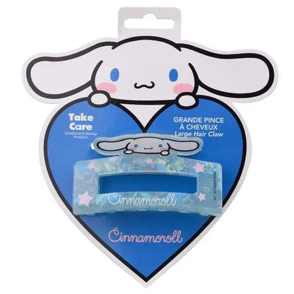 Fermaglio per capelli azzurro Cinnamoroll su confezione cuore blu, accessori Nerdscape
