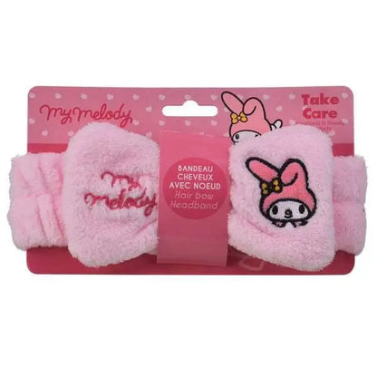 Cerchietto capelli rosa My Melody Sanrio, confezione Nerdscape, accessorio kawaii