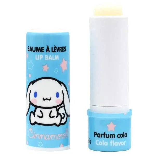 Balsamo labbra Cinnamoroll azzurro, gusto cola, design kawaii disponibile su Nerdscape