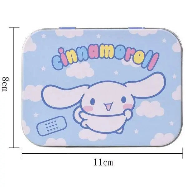 Scatola azzurra Cinnamoroll 11x8 cm con nuvole, design per fan Nerdscape.