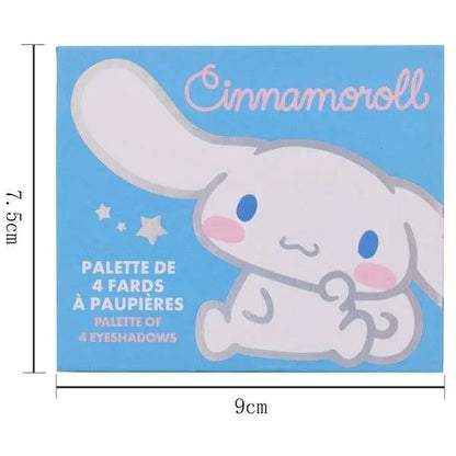 Palette ombretti Cinnamoroll Nerdscape con grafica kawaii, dimensioni 7,5x9 cm, confezione blu