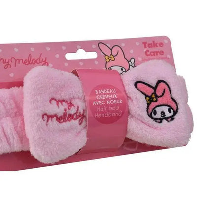 Cerchietto capelli rosa My Melody con fiocco, accessorio nerd kawaii su Nerdscape