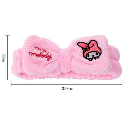 Fascia per capelli rosa My Melody 200x80mm in peluche morbido, prodotto Nerdscape.