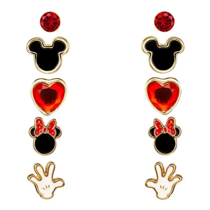 Disney Mickey & Minnie Set 5 pairs of earrings Nerdscape