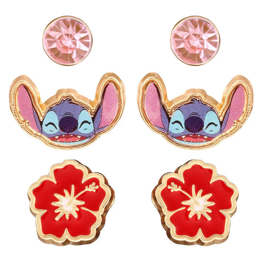 Disney Stitch Set 3 pairs of earrings Nerdscape