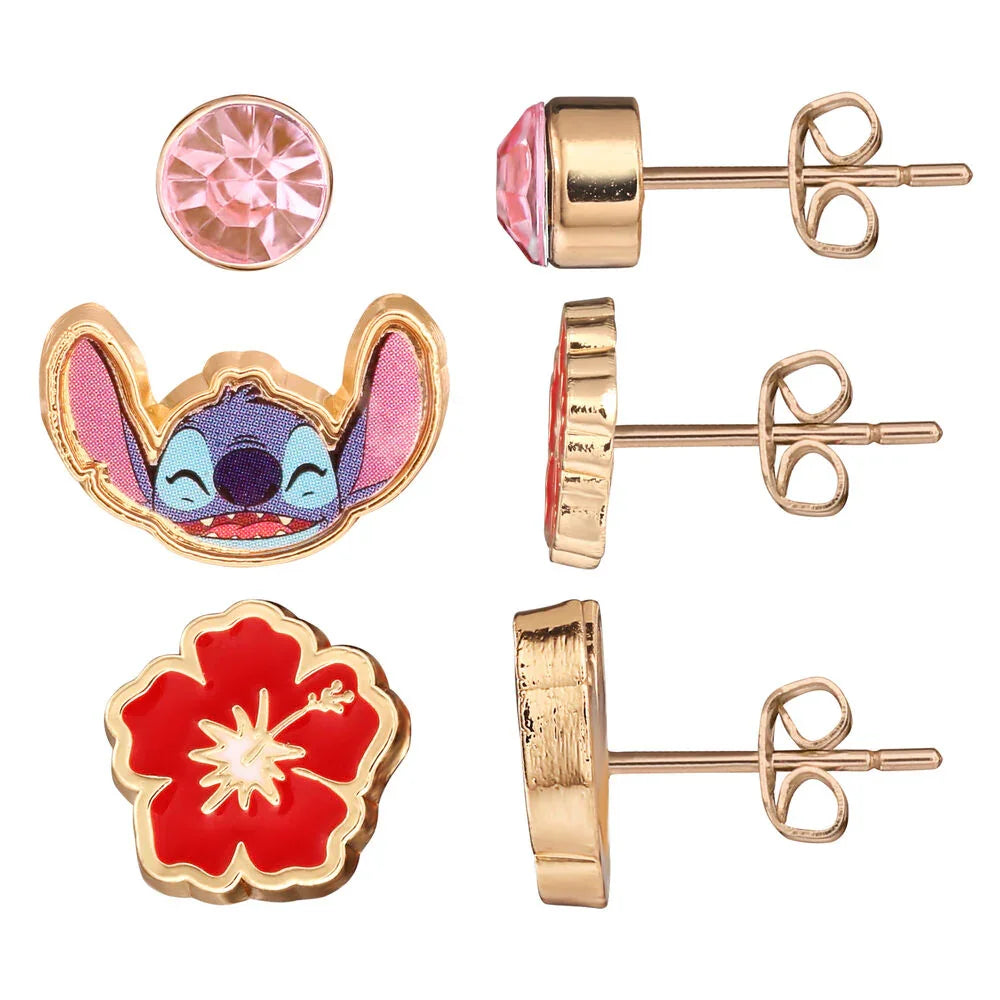 Disney Stitch Set 3 pairs of earrings Nerdscape