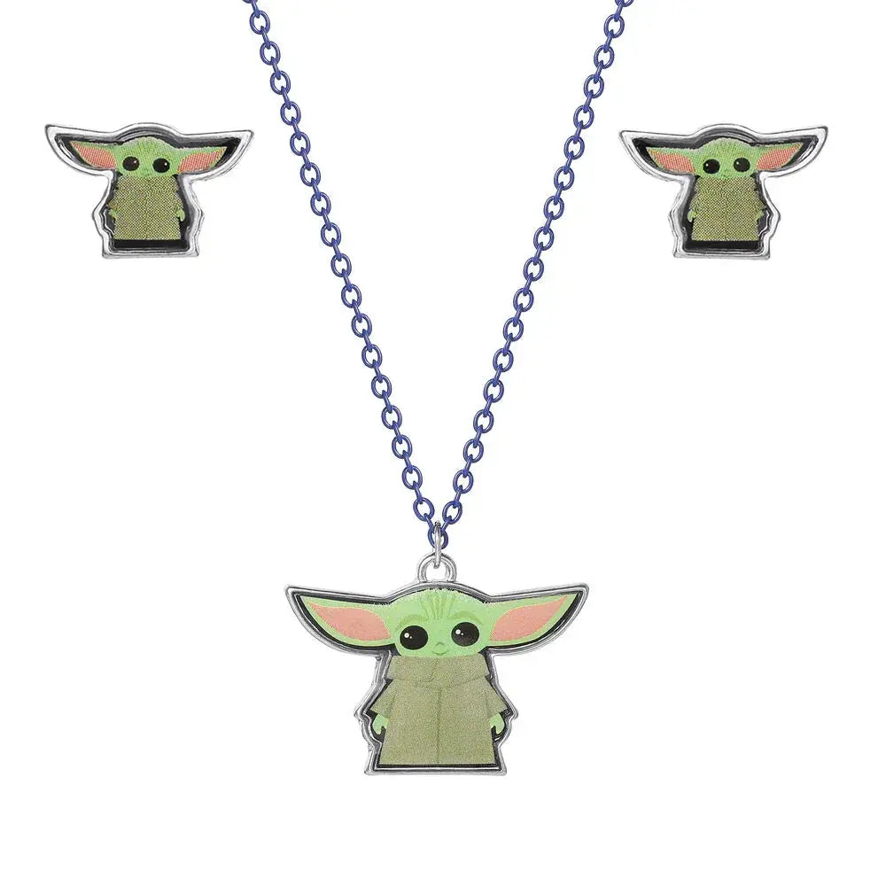 Star Wars Baby Yoda Set necklace + earrings Nerdscape